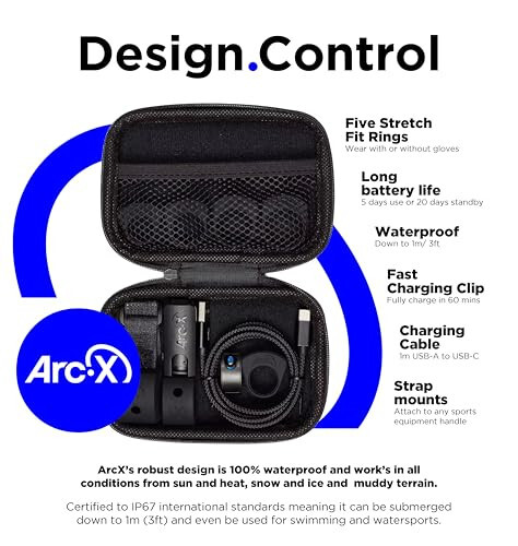 ArcX Bluetooth Smart Ring Remote Control - Waterproof, Super Light, Multi-Function Wearable Technology for The Ultimate Hands Free Control of Any Device - 8