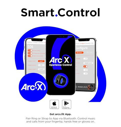 ArcX Bluetooth Smart Ring Remote Control - Waterproof, Super Light, Multi-Function Wearable Technology for The Ultimate Hands Free Control of Any Device - 12