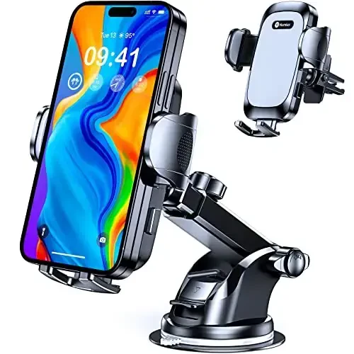 AREDAN [2025 Stable Nano Suction Cup Phone Mount for Car Universal Hands-Free Suction Cell Phone Holder for Car Dashboard Air Vent Car Phone Holder Mount for Samsung iPhone 16 15 14 Plus Pro Max - 1