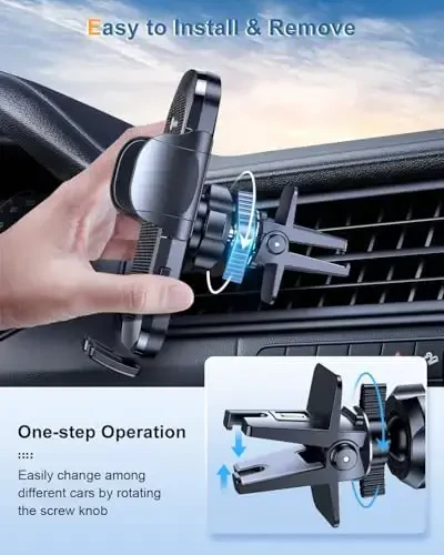 AREDAN Phone Mount for Car [Military-Grade Super Suction] Universal Hands-Free Phone Holder for Dashboard Windshield Air Vent for iPhone 16 Pro Max Plus Samsung All Phones & Cars - 6