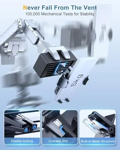 AREDAN Phone Mount for Car [Military-Grade Super Suction] Universal Hands-Free Phone Holder for Dashboard Windshield Air Vent for iPhone 16 Pro Max Plus Samsung All Phones & Cars - 4