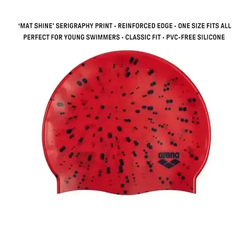 Arena Classic Junior Silicone Qizlar va o'g'il bolalar uchun Unisex Suzish Shapka Qulay Bardoshli Bolalar Hovuzi Shapka, Bir o'lcham - 2