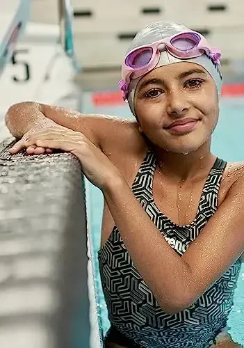 Arena Classic Junior Silicone Qizlar va o'g'il bolalar uchun Unisex suzish shapkasi Qulay Bardoshli Bolalar Hovuzda cho'milish shapkasi, Bir o'lcham - 5