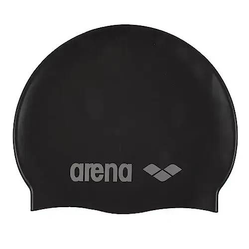 Arena Classic Junior Silicone Qizlar va o'g'il bolalar uchun unisex suzish shapkasi Qulay Bardoshli Bolalar uchun havuzda cho'milish shapkasi, Bir o'lcham - 1