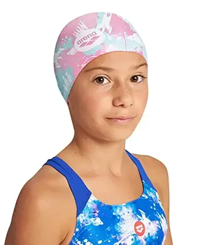 Arena Classic Junior Silicone Unisex Swim Cap for Girls and Boys Comfortable Durable Kids’ Pool Bathing Cap, One Size - 3