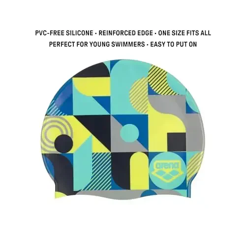 Arena Classic Junior Silicone Unisex Swim Cap for Girls and Boys Comfortable Durable Kids’ Pool Bathing Cap, One Size - ARENA (1)