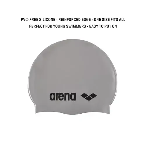 Arena Classic Junior Silicone Unisex Swim Cap for Girls and Boys Comfortable Durable Kids’ Pool Bathing Cap, One Size - ARENA (1)