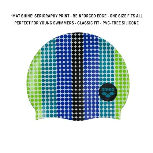 Arena Classic Junior Silicone Unisex Swim Cap for Girls and Boys Comfortable Durable Kids’ Pool Bathing Cap, One Size - ARENA (1)