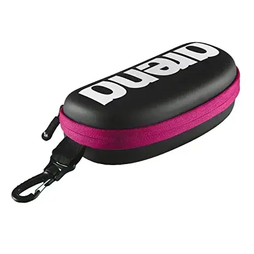 Arena Unisex Swim Goggle Case For Swimming Goggles, Protective Hardcover Carrying Case With Clip, Multiple Colors 