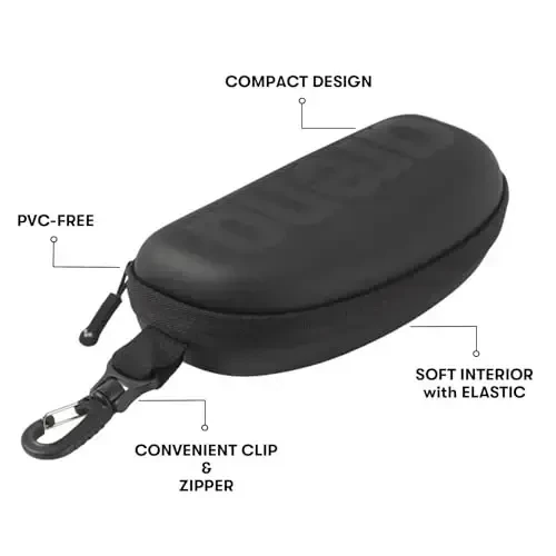 Arena Unisex Swim Goggle Case For Swimming Goggles, Protective Hardcover Carrying Case With Clip, Multiple Colors - 6
