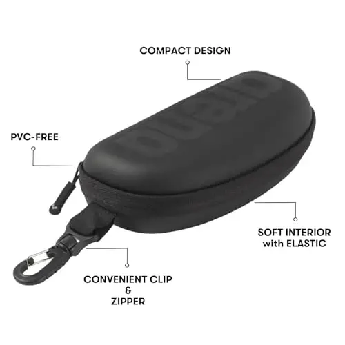 Arena Unisex Swim Goggle Case For Swimming Goggles, Protective Hardcover Carrying Case With Clip, Multiple Colors - 6