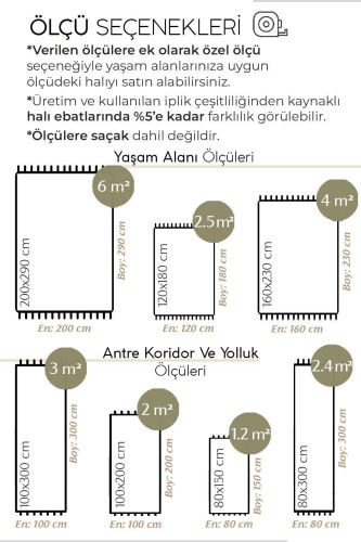 Ares 8801 Iskandinav Halı Salon Halısı Krem Halı Koridor Halısı Kesme Halı Yolluk Oturma Odası Halı - Krem 3 - 12