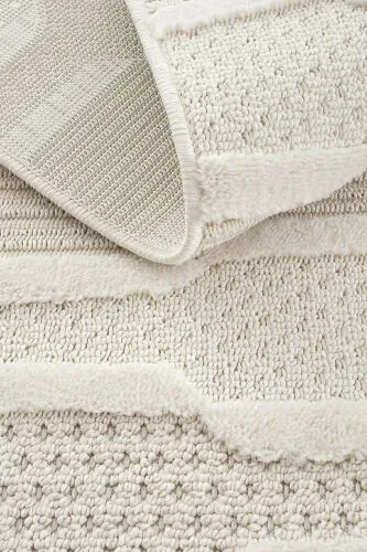 Ares 8801 Scandinavian Rug Living Room Rug Cream Rug Corridor Rug Cut Rug Runner Living Room Rug - 8