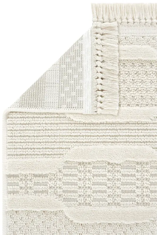 Ares 8801 Scandinavian Rug Living Room Rug Cream Rug Corridor Rug Cut Rug Runner Living Room Rug - 9