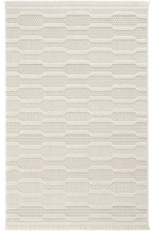 Ares 8801 Skandinaviya Gilam Zali Gilam Krem Gilam Koridor Gilam Kesilgan Gilam Yulduk O'tirish Xonasi Gilam - 2