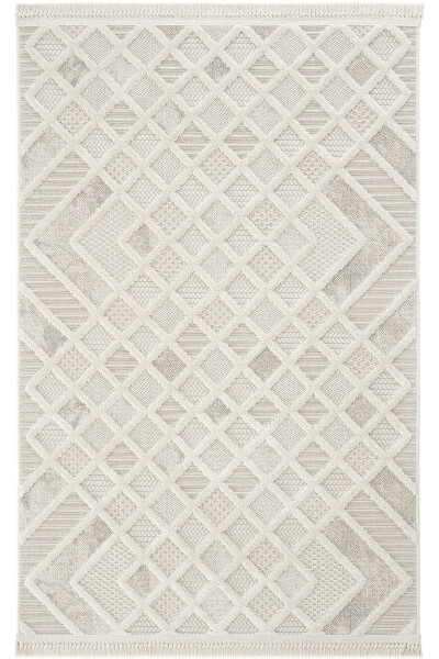 Ares 8802 Cream Carpet Scandinavian Carpet Living Room Carpet Corridor Carpet Cut Carpet Runner Living Room Carpet - 25