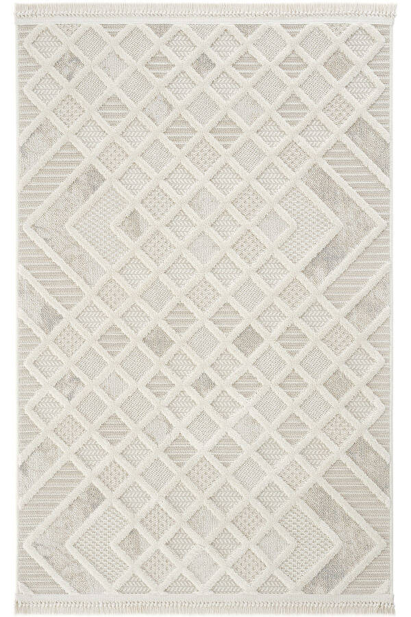 Ares 8802 Cream Carpet Scandinavian Carpet Living Room Carpet Corridor Carpet Cut Carpet Runner Living Room Carpet - 25