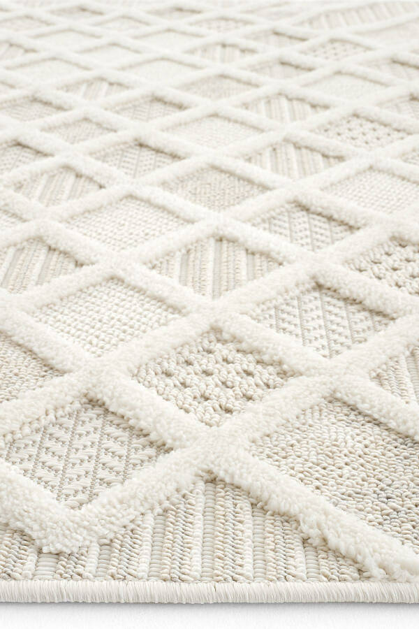 Ares 8802 Cream Carpet Scandinavian Carpet Living Room Carpet Corridor Carpet Cut Carpet Runner Living Room Carpet - 31