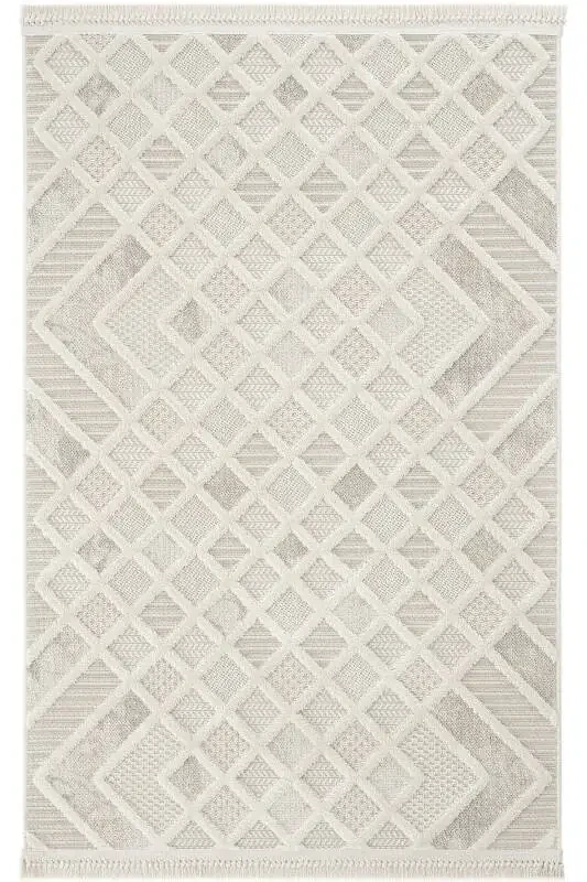 Ares 8802 Cream Carpet Scandinavian Carpet Living Room Carpet Corridor Carpet Cut Carpet Runner Living Room Carpet - 1