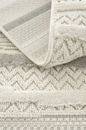 Ares 8803 Iskandinav Halı Salon Halısı Bej Halı Koridor Halısı Kesme Halı Yolluk Oturma Odası Halısı-Bej 2 - 3