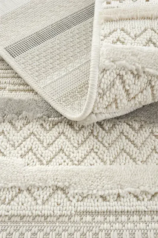 Ares 8803 Scandinavian Carpet Living Room Rug Beige Carpet Hallway Cut Rug Runner Living Room Carpet-Beige 2 - 3