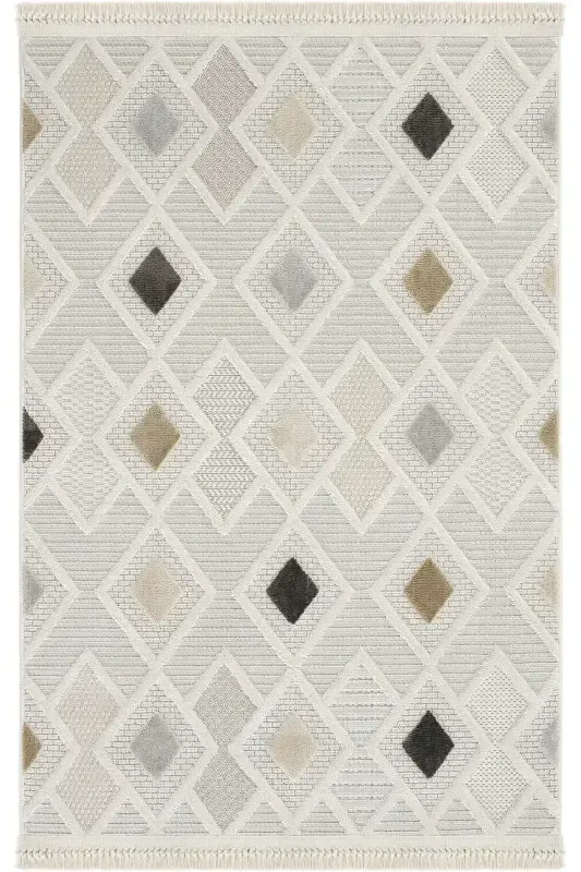 Ares 8804 Grey Carpet Living Room Bohemian Carpet Hallway Carpet Cut Carpet Runner Living Room Carpet-Grey - 1
