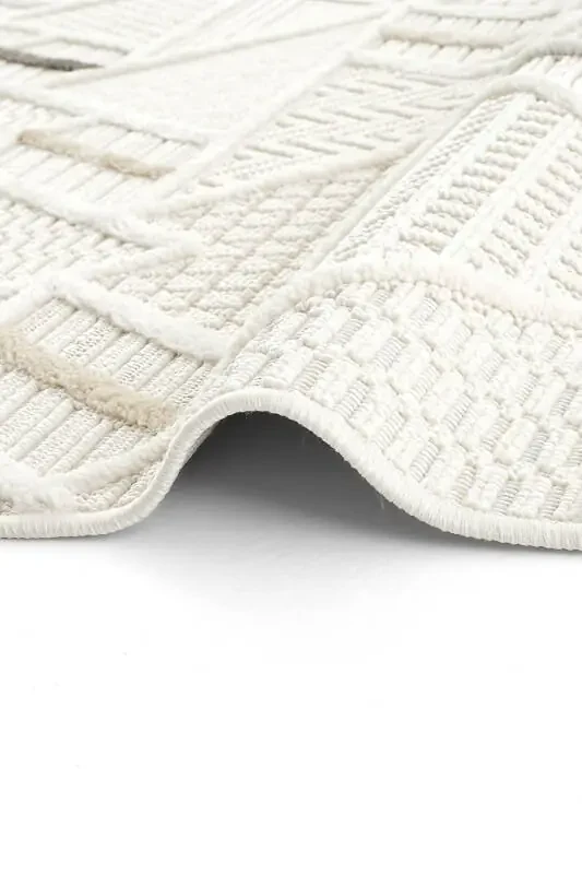 Ares 8805 Bohem Halı Salon Halısı Krem Halı Koridor Halısı Kesme Halı Yolluk Oturma Odası Halısı-Krem - 6