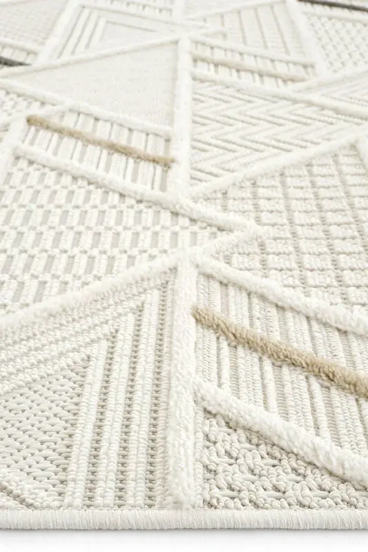 Ares 8805 Bohem Halı Salon Halısı Krem Halı Koridor Halısı Kesme Halı Yolluk Oturma Odası Halısı-Krem - 7