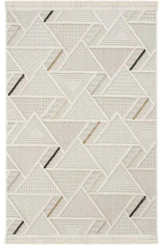 Ares 8805 Bohemian Rug Living Room Rug Cream Rug Corridor Rug Cut Rug Runner Living Room Rug - 1