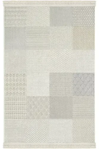 Ares 8806 Beige Carpet Living Room Rug Patchwork Rug Hallway Carpet Cut Rug Runner Living Room Rug-Beige - 1