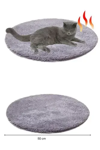Ares Cat Bed Plush Pet Bed Cat Nest Mat Cat Cushion Kennel-Gray1 - BUNDERA (1)