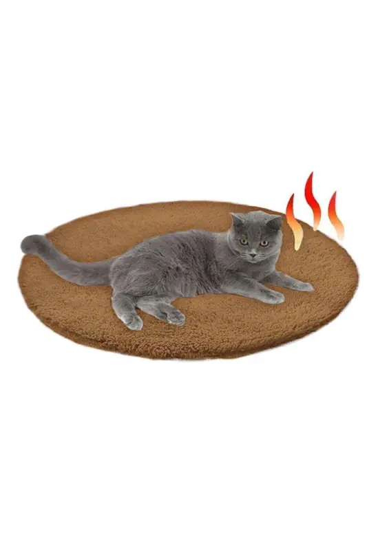 Ares Plush Cat Bed Coffee Pet Bed Cat Nest Mat Cat House Cushion - 4