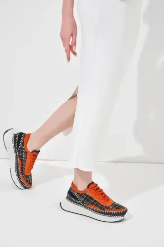 Ares To'q sariq Haqiqiy Charm Ayollar Krossovkalari - To'q sariq - 3