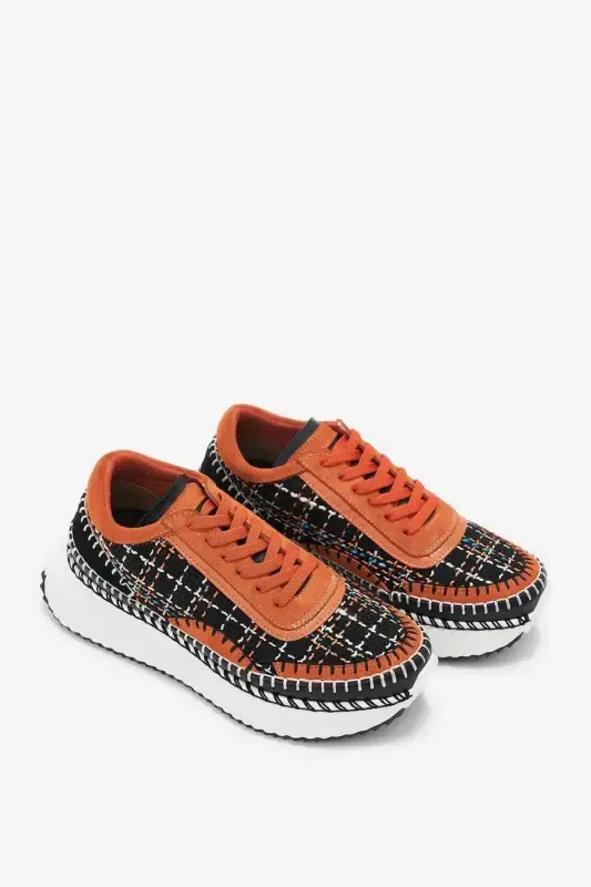 Ares To'q sariq Haqiqiy Charm Ayollar Krossovkalari - To'q sariq - 4