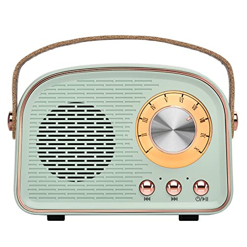 Aresrora Retro Bluetooth Karnay, Simsiz Vintage Karnay, Tashqi Simsiz Ko'chma Bluetooth Karnay TWS Juftlashtirishni/U-Disk/TF Kartani/AUXni Qo'llab-quvvatlaydi Uy, Sayohat, Tashqi uchun (Cyan) - ARESRORA