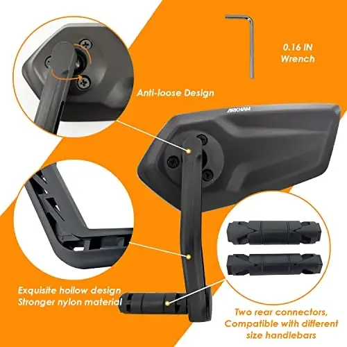 Arkham Bike Mirror for 0.59-0.65