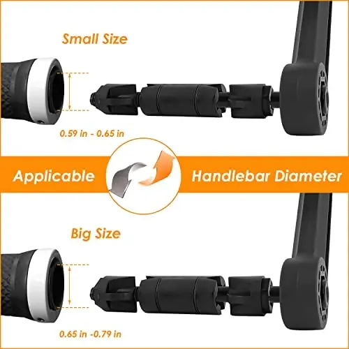 Arkham Bike Mirror for Handlebar HD Bar End Velosiped oynasi Qalinlashtirilgan Avto-sinf Shisha Ko'p burchakli sozlanishi rulning orqa ko'rinishi Velosipedchilar uchun zarur velosiped vositasi E-Bike Universal (O'ng) - 5