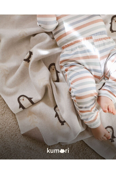 Арктические пингвины Трикотажное одеяло для новорожденных - 5