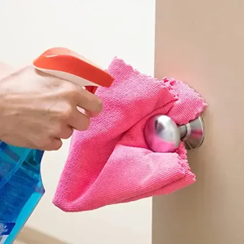 Arkwright Smart Rags in Box - (Pack of 50) Lint Free Microfiber Cleaning Cloth, Scratch & Streak-Free, Dispensable Wash Towels for Cars, Window Glass, and Auto Shop, 12 x 12 in, Pink - 5