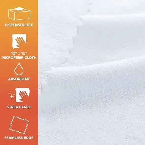 Arkwright Smart Rags in Box - (Pack of 50) Lint Free Microfiber Cleaning Cloth, Scratch & Streak-Free, Dispensable Wash Towels for Cars, Window Glass, and Auto Shop, 12 x 12 in, White - ARKWRIGHT LLC (1)