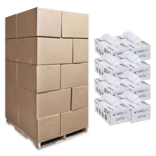 Arkwright Smart Rags Microfiber Cleaning Cloths, Pallet of 8000, Lint Free 215 GSM Reusable Towels for Auto, Office and Household Cleaning, 16 x 16 in, White - ARKWRIGHT LLC