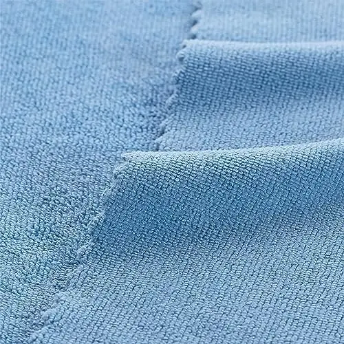 Arkwright Smart Rags Микрофибровые чистящие салфетки, 50 штук в упаковке, безворсовые полотенца плотностью 215 GSM, многоразовые, для авто, офиса и дома, 16 x 16 дюймов, синие - 3