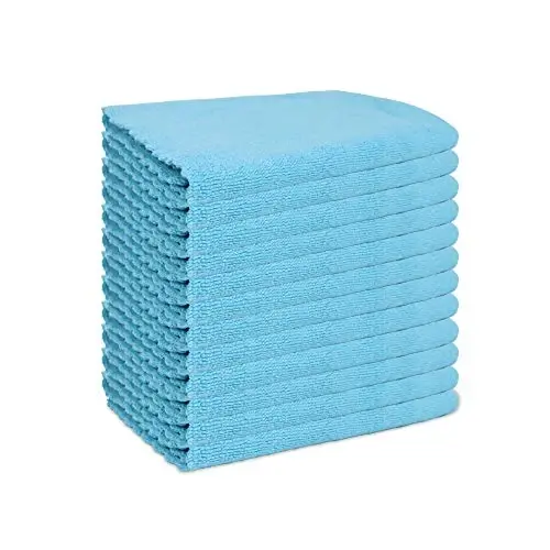 Arkwright SmartEdge Microfiber Tozalash Matolari - (12 dona) Qalin Qirrasiz Idish Quritish Sochig'i Avtomobil, Jilolash, Yuvish va Avto Detallashtirish uchun, 16 x 16 dyuym, Moviy - 1
