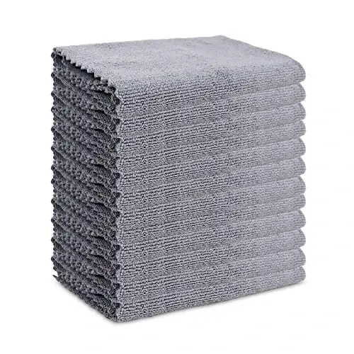Arkwright SmartEdge Mikrofiber Tozalash Mato - (12 dona) Qalin Chekka Siz Idish Quritish Sochig'i Avtomobil, Jilolash, Yuvish va Avto Detallashtirish uchun, 16 x 16 dyuym, Kulrang - 1