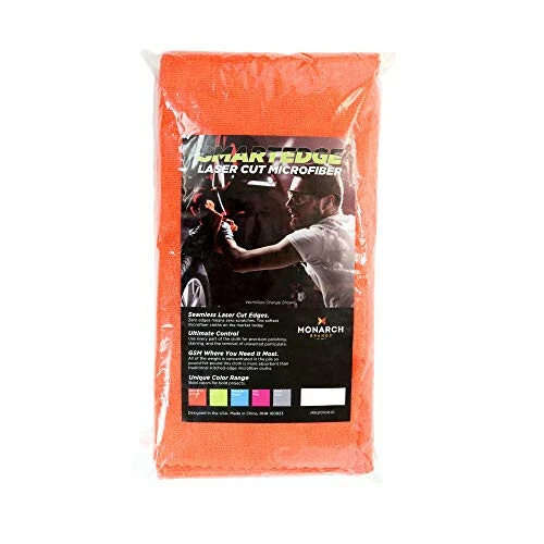 Arkwright SmartEdge Mikrofiber Tozalash Salfetkalari – (12 dona) Qalin Chegara Qolmagan Idish Quritish Sochiq, Mashina, Cilalash, Yuvish va Avto Detallashtirish uchun, 16 x 16 dyuyimli, To’q sariq - ARKWRIGHT LLC (1)