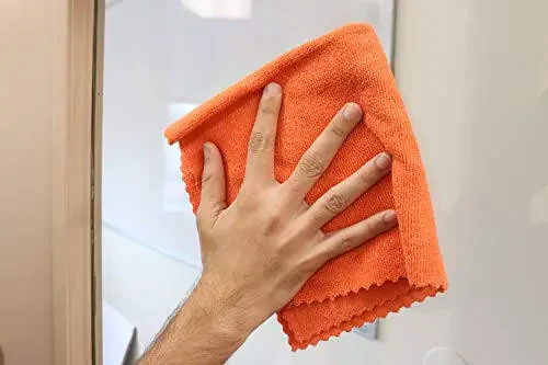 Arkwright SmartEdge Mikrofiber Tozalash Salfetkalari – (12 dona) Qalin Chegara Qolmagan Idish Quritish Sochiq, Mashina, Cilalash, Yuvish va Avto Detallashtirish uchun, 16 x 16 dyuyimli, To’q sariq - 5