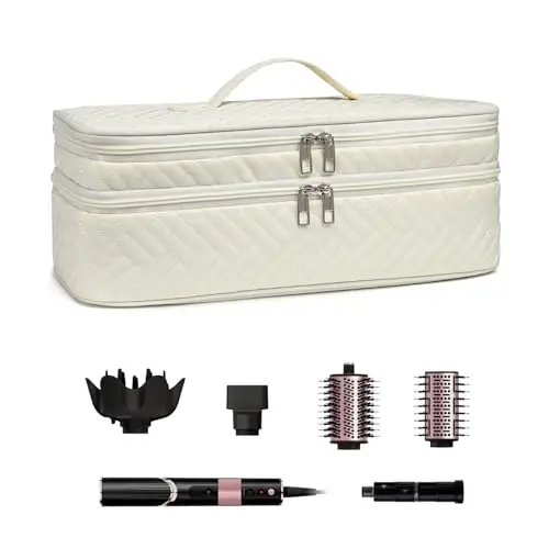 ARLMEGOR Double-Layer Carrying Case Apply to Revlon One-Step Hair Dryer, Travel Bag for Hair Volumizer/Styler,Water Resistant Storage Organizer Box,Compatible with FlexStyle AttacModazoneent (Bag Only) - 4
