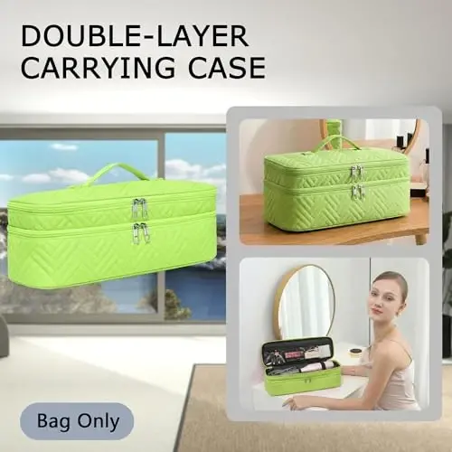 ARLMEGOR Double-Layer Carrying Case Apply to One-Step Hair Dryer, Travel Bag for Hair Volumizer/Styler,Water Resistant Storage Organizer Box,Compatible with FlexStyle AttacModazoneent (Bag Only) - 2