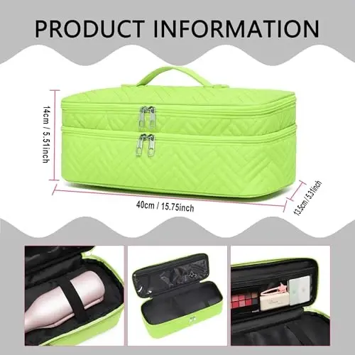 ARLMEGOR Double-Layer Carrying Case Apply to One-Step Hair Dryer, Travel Bag for Hair Volumizer/Styler,Water Resistant Storage Organizer Box,Compatible with FlexStyle AttacModazoneent (Bag Only) - 4