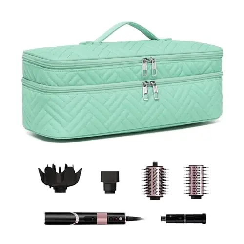 ARLMEGOR Double-Layer Carrying Case Apply to One-Step Hair Dryer, Travel Bag for Hair Volumizer/Styler,Water Resistant Storage Organizer Box,Compatible with FlexStyle AttacModazoneent (Bag Only) - 1